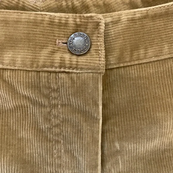 Dolce & Gabbana Butterfly Velvet Corduroy Cowboy Pants